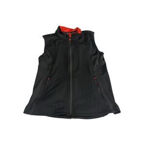 Athleta Sporty Vest Jacket Reflective Back Pockets Charcoal Women’s Size Medium